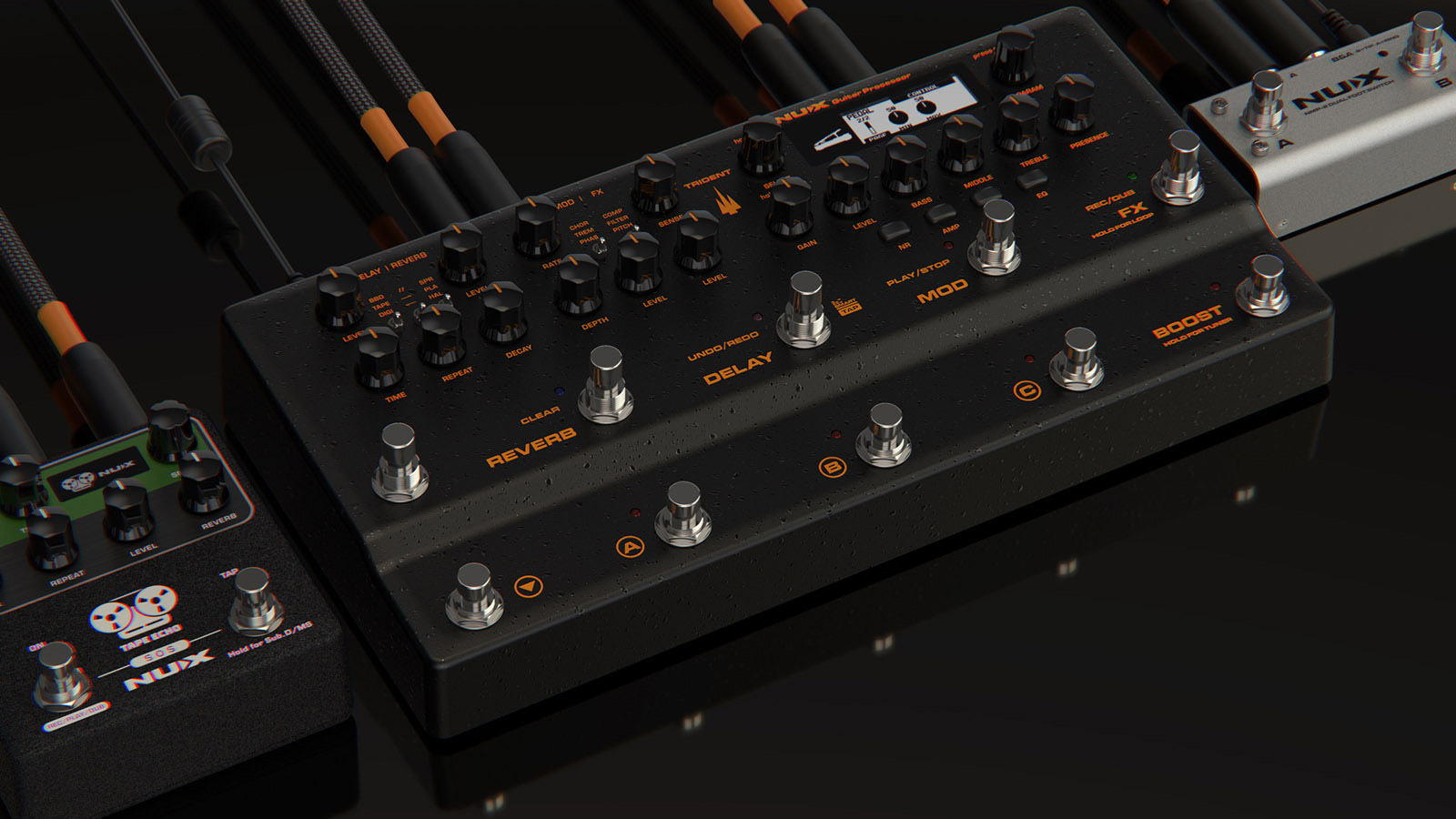 NUX TRIDENT ギタープロセッサー Amazon.com: NUX Trident Multi Effects Processors with